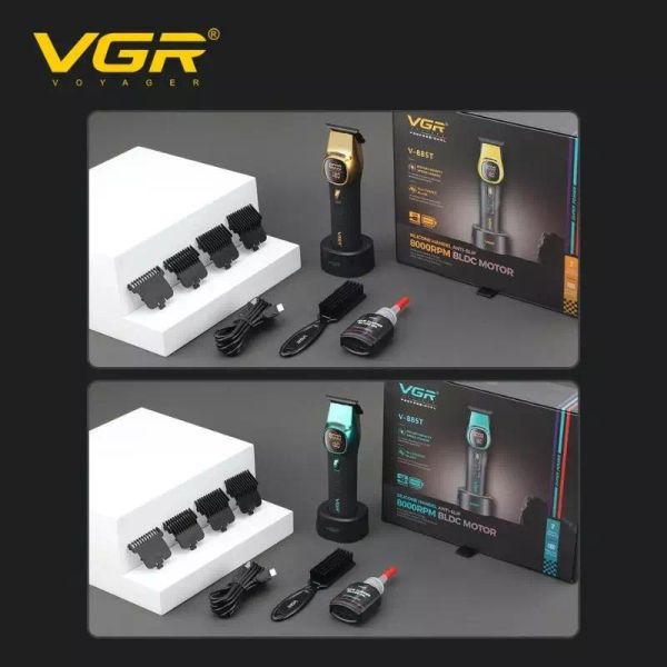 Триммер VGR V-885T GOLD, 4 насадки, LED display