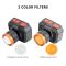 Ліхтар налобний 622-TG 15W, Li-Ion акумулятор 6000 mAh, ЗП Type-C, жовтий фільтр, zoom, Box