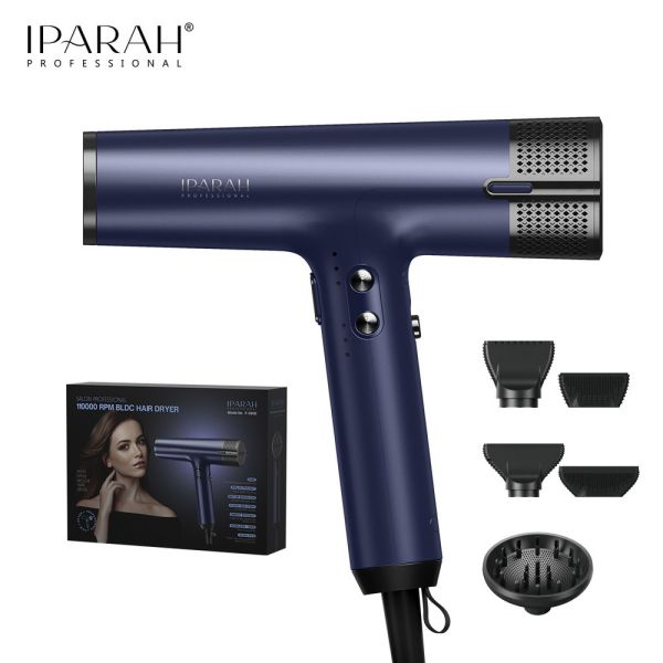 Професійний фен IPARAH P-390B BLUE, 4 рівні обдування, 4 рівні температури, 110000RPM, 1500-1700W