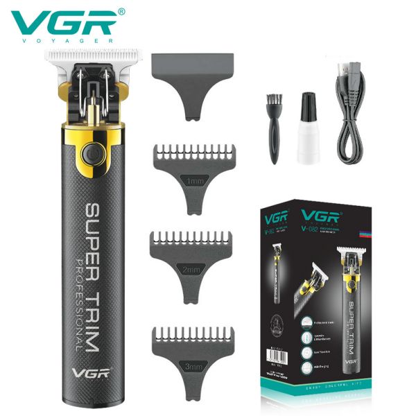 Машинка (триммер) для стрижки волосся та бороди VGR V-082, Professional, 3 насадки, STRONG BATTERY