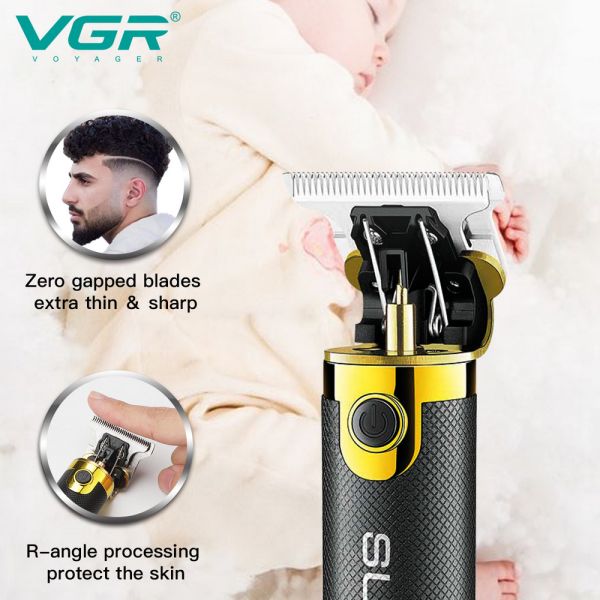 Машинка (триммер) для стрижки волосся та бороди VGR V-082, Professional, 3 насадки, STRONG BATTERY