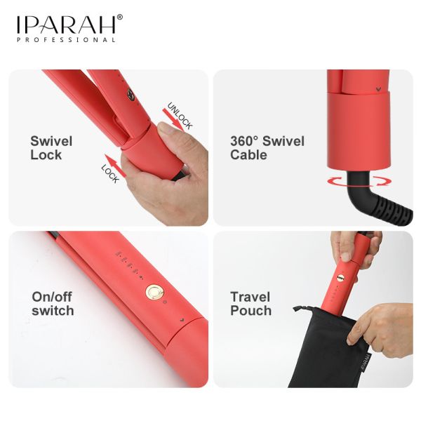 Випрямляч для волосся IPARAH P-103B BLACK, 4 режими, 160-220°C, керамічне покриття, 58 W