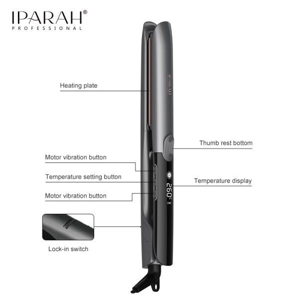 Випрямляч для волосся IPARAH P-112, 160-260 ° C, керамічне покриття, LED display, 65 W