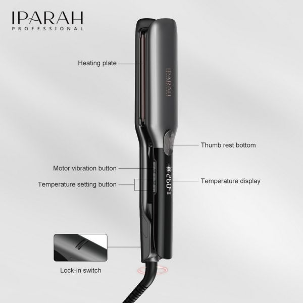 Випрямляч для волосся IPARAH P-113, 45мм, 160-260°C, керамічне покриття, LED дисплей, 65 Вт