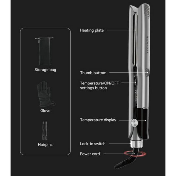 Випрямляч для волосся IPARAH P-130, 120-250°C, керамічне покриття, 70 Вт