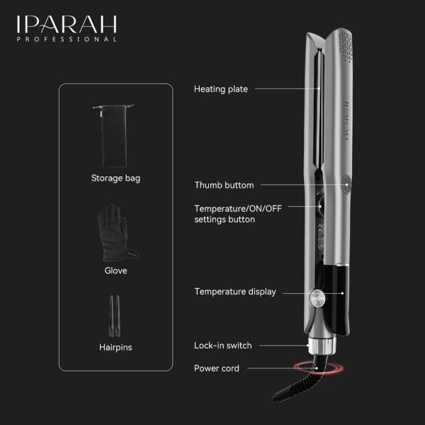 Випрямляч для волосся IPARAH P-131, 120-250°C, керамічне покриття, LED display, 90 W