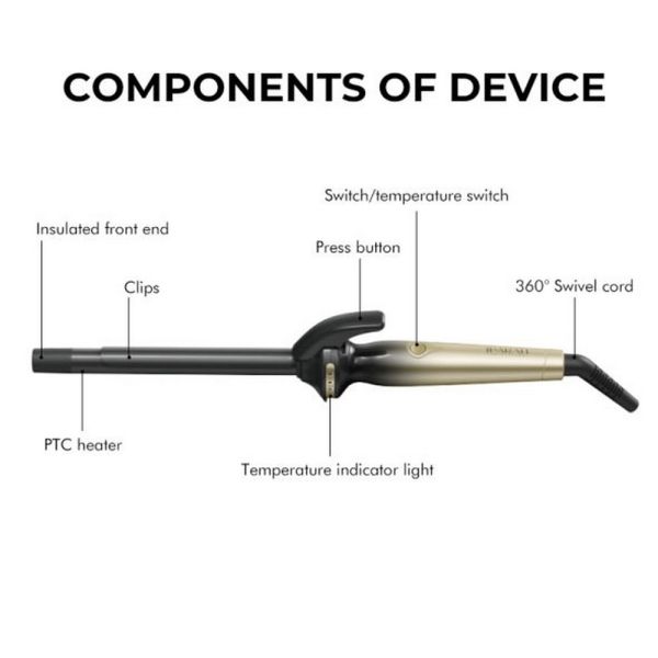 Плойка IPARAH P-206, 13mm, 120-200°C, керамічне покриття, 20W
