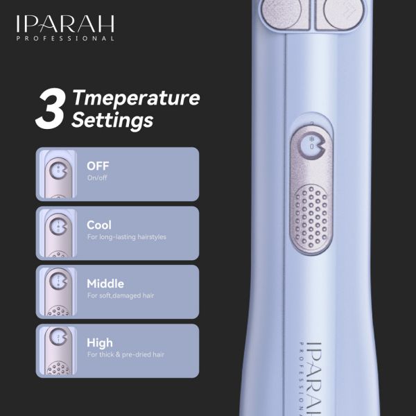 Фен-стайлер IPARAH 2 в 1 P-269R PINK, 2 режими, 3 рівні температури, 1000-1200W