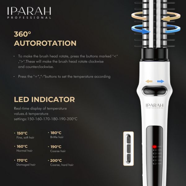 Стайлер-плойка IPARAH P-280W для автоматичної завивки волосся, 32 мм, 150-200 ° C, 45W