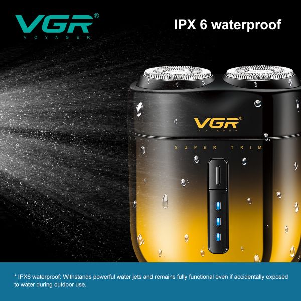Електробритва VGR V-348 GOLD, роторна, IPX6