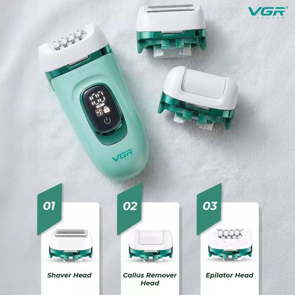 Набір для догляду VGR 3 в 1 V-762 GREEN, 3 насадки