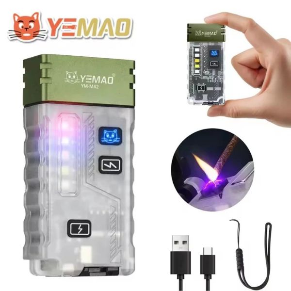 Портативний ліхтар YEMAO YM-M42, 800LM, акумулятор 350 mAh, запальничка, RGB