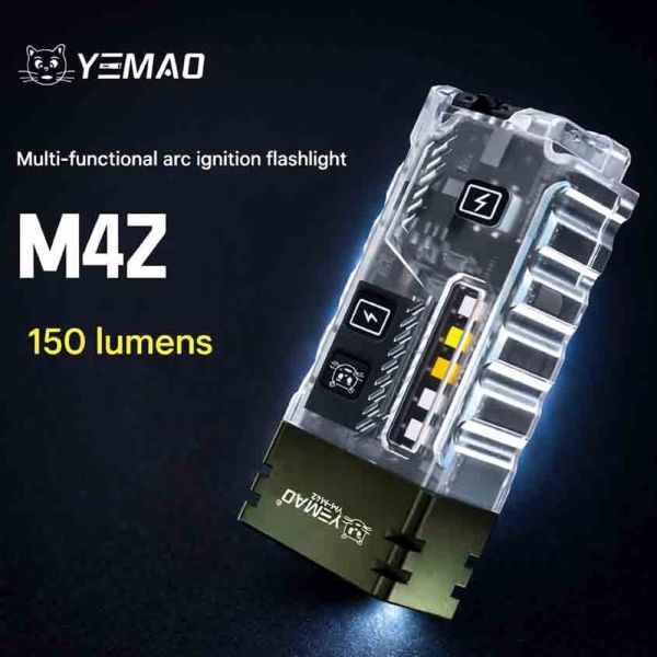 Портативний ліхтар YEMAO YM-M42, 800LM, акумулятор 350 mAh, запальничка, RGB