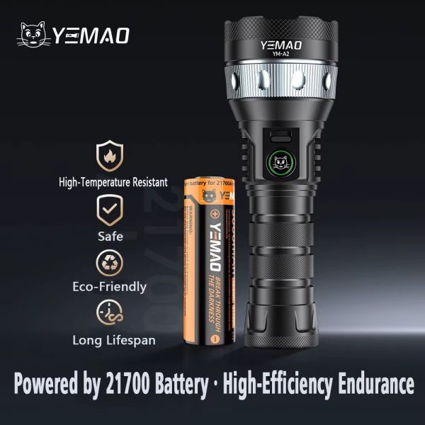 Ліхтар YEMAO YM-A2-C Sanan 7171+COB, 1x21700, ЗУ Type-C, zoom