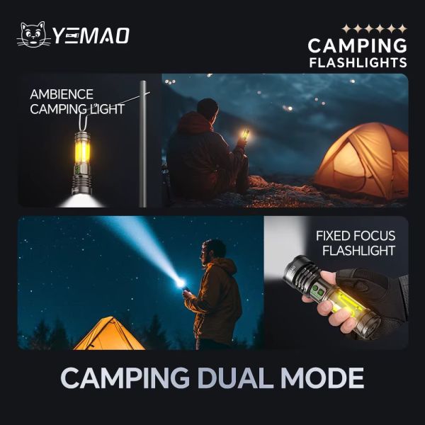 Ліхтар YEMAO YM-A4 Sanan 55, 1x21700, ЗУ Type-C, функція лампи, гачок