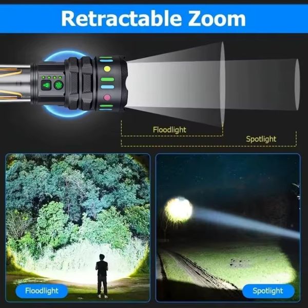 Ліхтар YEMAO YM-A5 TG 30W, 1x21700, Power Bank, ЗУ Type-C, zoom, функція лампи