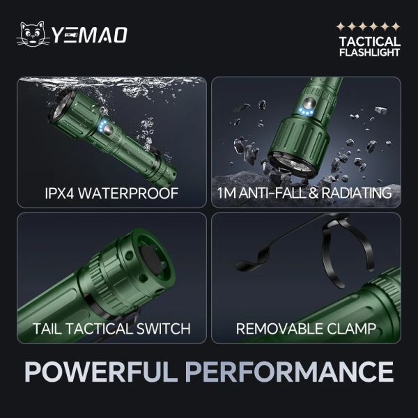 Ліхтар YEMAO YM-A83 3KX50, 1x21700, ЗУ Type-C