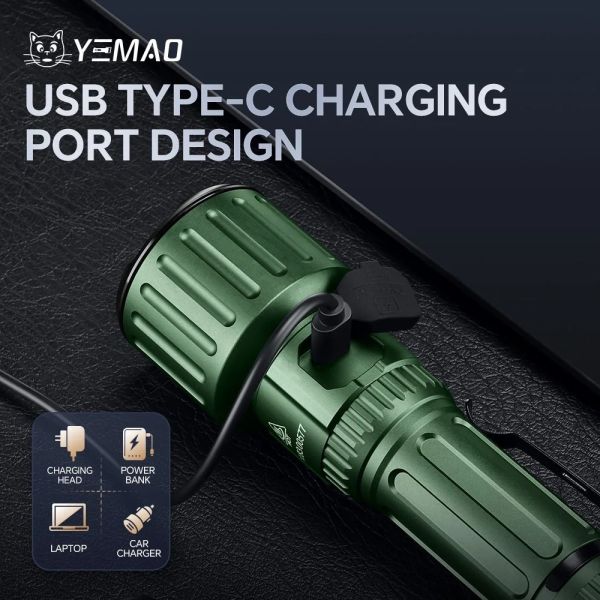 Ліхтар YEMAO YM-A83 3KX50, 1x21700, ЗУ Type-C