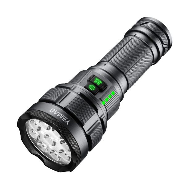 Ліхтар YEMAO YM-A9 9LED, 2x26650, Power Bank, ЗУ Type-C, ковпачок, 3 фільтри