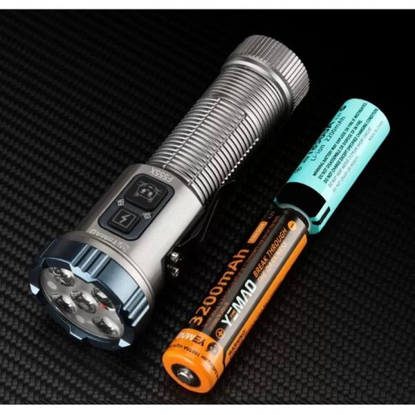 Ліхтар YEMAO YM-F555X 5P35+4LED(RED+BLUE), 1x18650/18500, ЗУ Type-C, магніт, затискач