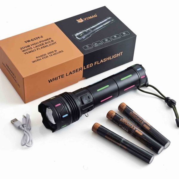 Ліхтар YEMAO YM-G33Y-2 TG 40W, 3x361350, ЗУ Type-C, zoom