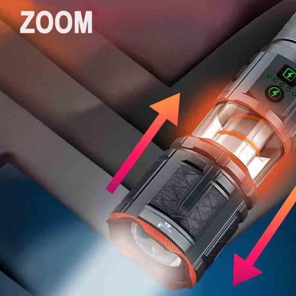 Ліхтар YEMAO YM-G521 TG 30W, 1x40700, Power Bank, ЗУ Type-C, zoom, функція лампи