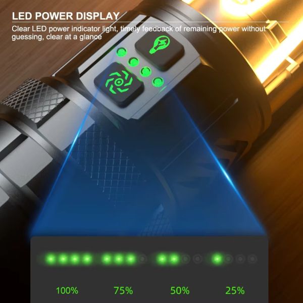 Ліхтар YEMAO YM-G590 TG, 1x26350, Power Bank, ЗУ Type-C, zoom, функція лампи