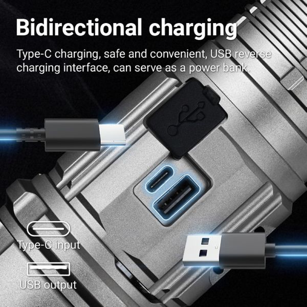 Ліхтар YEMAO YM-G920 TG 30W, 1x40700, Power Bank, ЗУ Type-C, zoom, функція лампи