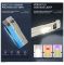 Ліхтар YEMAO YM-M28 2XPL+COB(White+Red)+UV, Li-Ion акумулятор, ЗУ Type-C, кліпса