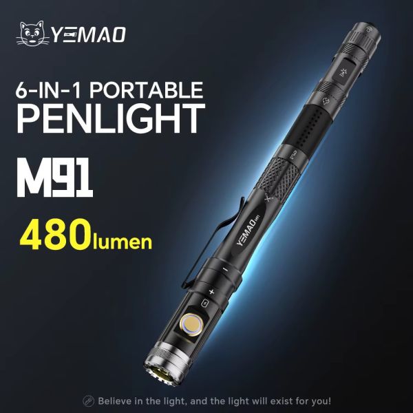 Ліхтар YEMAO YM-M91 XPG, 1x10280, ЗУ Type-C, 6-in-1 multitool