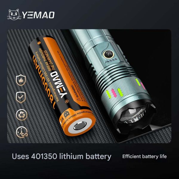 Ліхтар YEMAO YM-G635 TG 30W, 1x401350, Power Bank, ЗУ Type-C, zoom, кейс