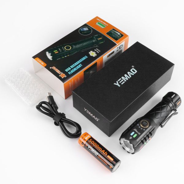 Тактичний ліхтар YEMAO YM-G217, 2000LM, акумулятор 21700 (5000 mAh)