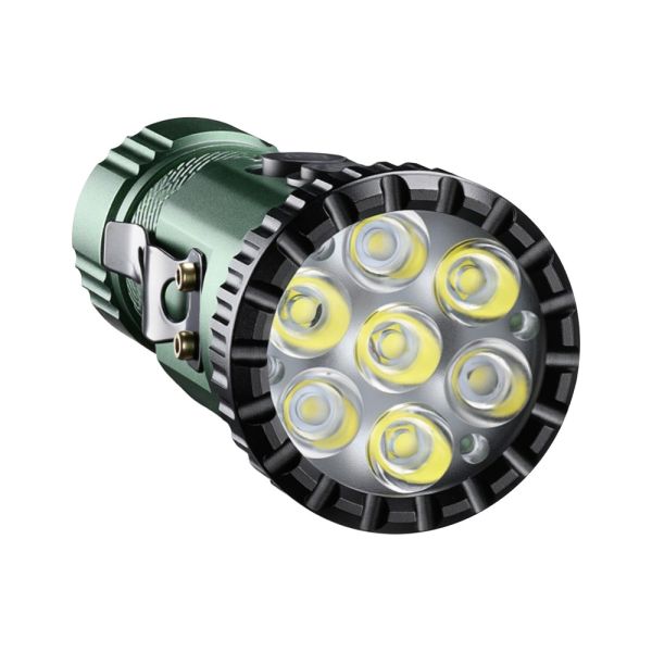 Тактичний ліхтар YEMAO YM-F337X, 3500LM, акумулятори 18650 + 18350 (3200 + 1500 mAh), бокові світлодіоди (червоний, синій, зелений