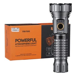 Ліхтар YEMAO YM-F996 8LED(RGB), 1x21700, ЗУ Type-C, ковпачок, магніт