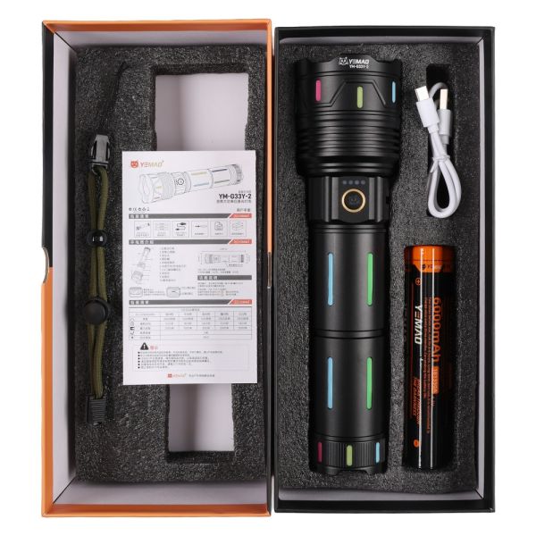 Ліхтар YEMAO YM-G33Y-2 TG 40W, 3x361350, ЗУ Type-C, zoom