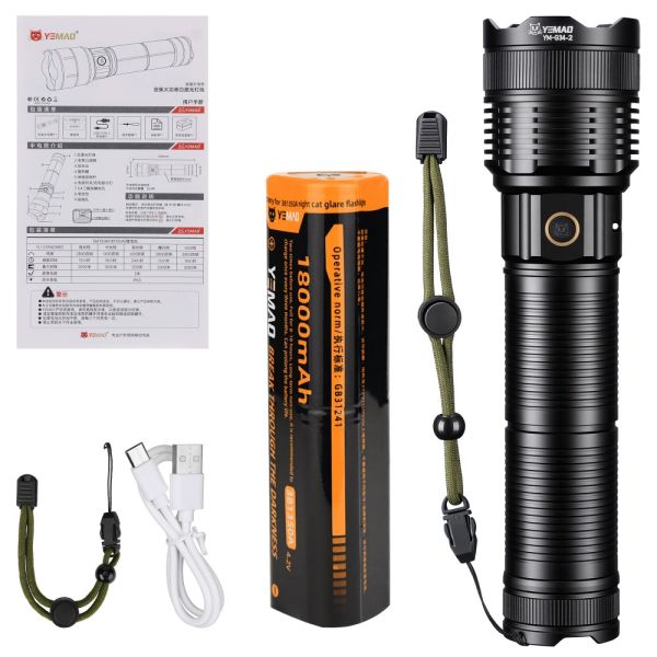Ліхтар YEMAO YM-G34-2 TG 30W, 1x381350, Power Bank, ЗУ Type-C, zoom