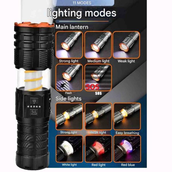 Ліхтар YEMAO YM-G521 TG 30W, 1x40700, Power Bank, ЗУ Type-C, zoom, функція лампи