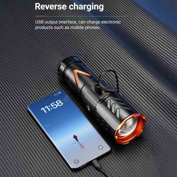 Ліхтар YEMAO YM-G531 TG 30W, 1x40700, Power Bank, ЗУ Type-C, zoom, захист від комарів