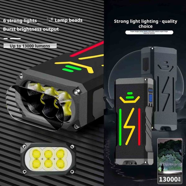 Ліхтар YEMAO YM-G666Y 6P90, Li-Ion акумулятор, Power Bank, ЗУ Type-C, чохол