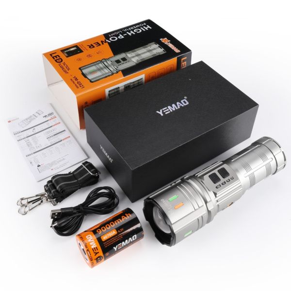 Ліхтар YEMAO YM-G921 TG 30W, 1x40700, Power Bank, ЗУ Type-C, zoom, функція лампи