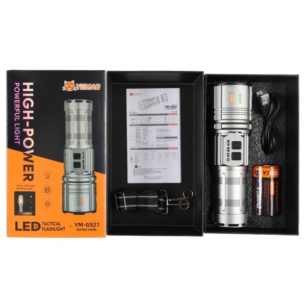 Ліхтар YEMAO YM-G921 TG 30W, 1x40700, Power Bank, ЗУ Type-C, zoom, функція лампи