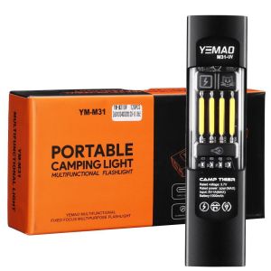 Ліхтар YEMAO YM-M31-UV P50+UV+SMD(RGB), Li-Ion акумулятор, ЗУ Type-C, магніт, затискач