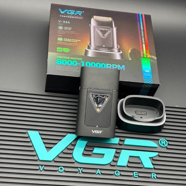 Електробритва VGR V-334 шейвер, подвійне лезо, 8000-10000 RPM, LED Display