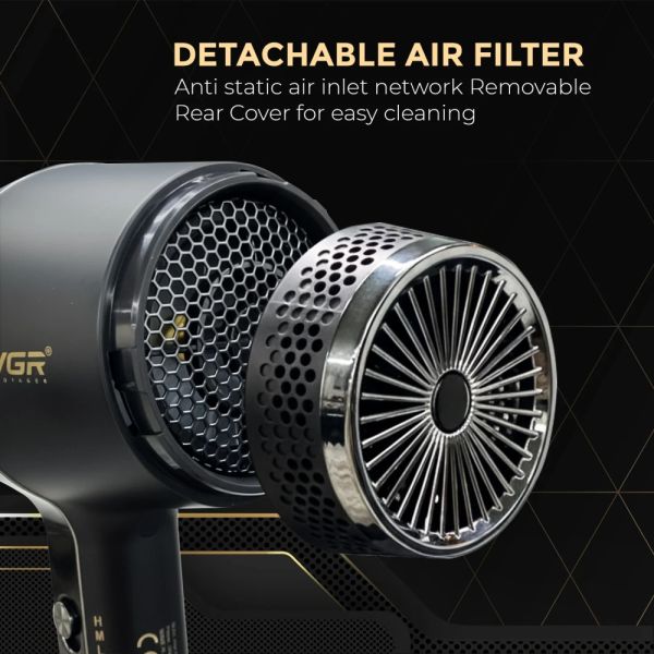 Фен професійний VGR V-409, 3 рівні обдування, 3 рівні температури, 2400W