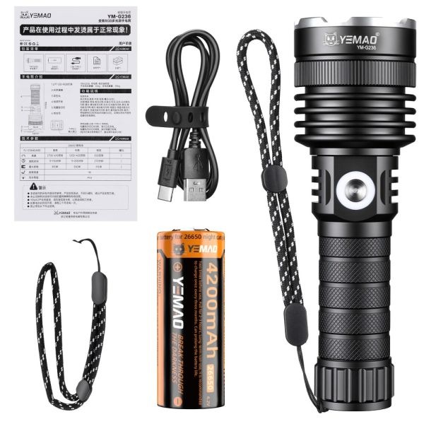 Ліхтар YEMAO YM-G236 TG 50W, 1x26650, ЗУ Type-C, zoom