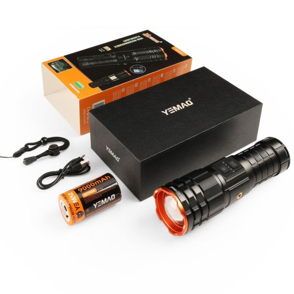 Ліхтар YEMAO YM-G521 TG 30W, 1x40700, Power Bank, ЗУ Type-C, zoom, функція лампи