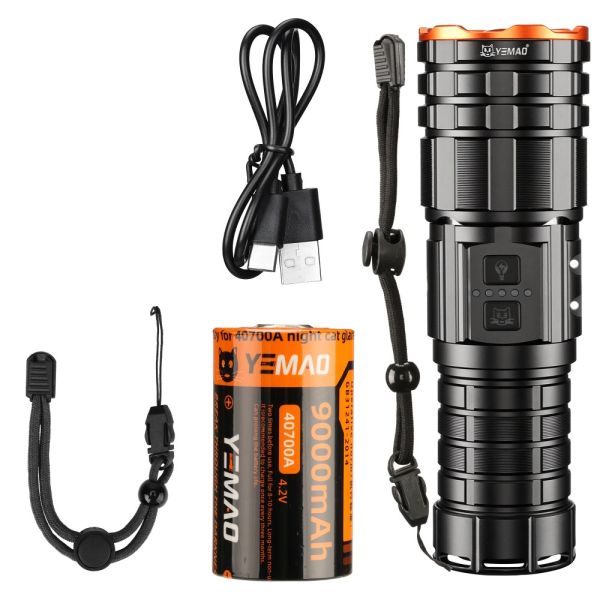 Ліхтар YEMAO YM-G521 TG 30W, 1x40700, Power Bank, ЗУ Type-C, zoom, функція лампи
