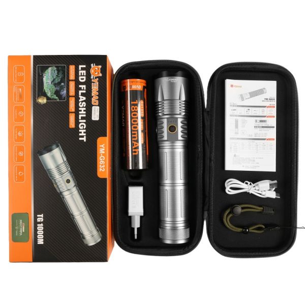 Ліхтар YEMAO YM-G632 TG 30W, 1x401350, Power Bank, ЗУ Type-C, zoom, кейс