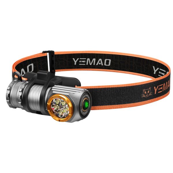 Налобний ліхтар YEMAO YM-T355X, 2000LM, акумулятори 18650 + 18350 (3200 + 1500 mAh), із червоним світлом