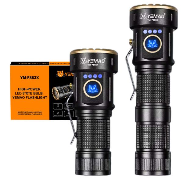 Тактичний ліхтар YEMAO YM-F883X, 3000LM, акумулятори 18650 + 18350 (3200 + 1500 mAh)